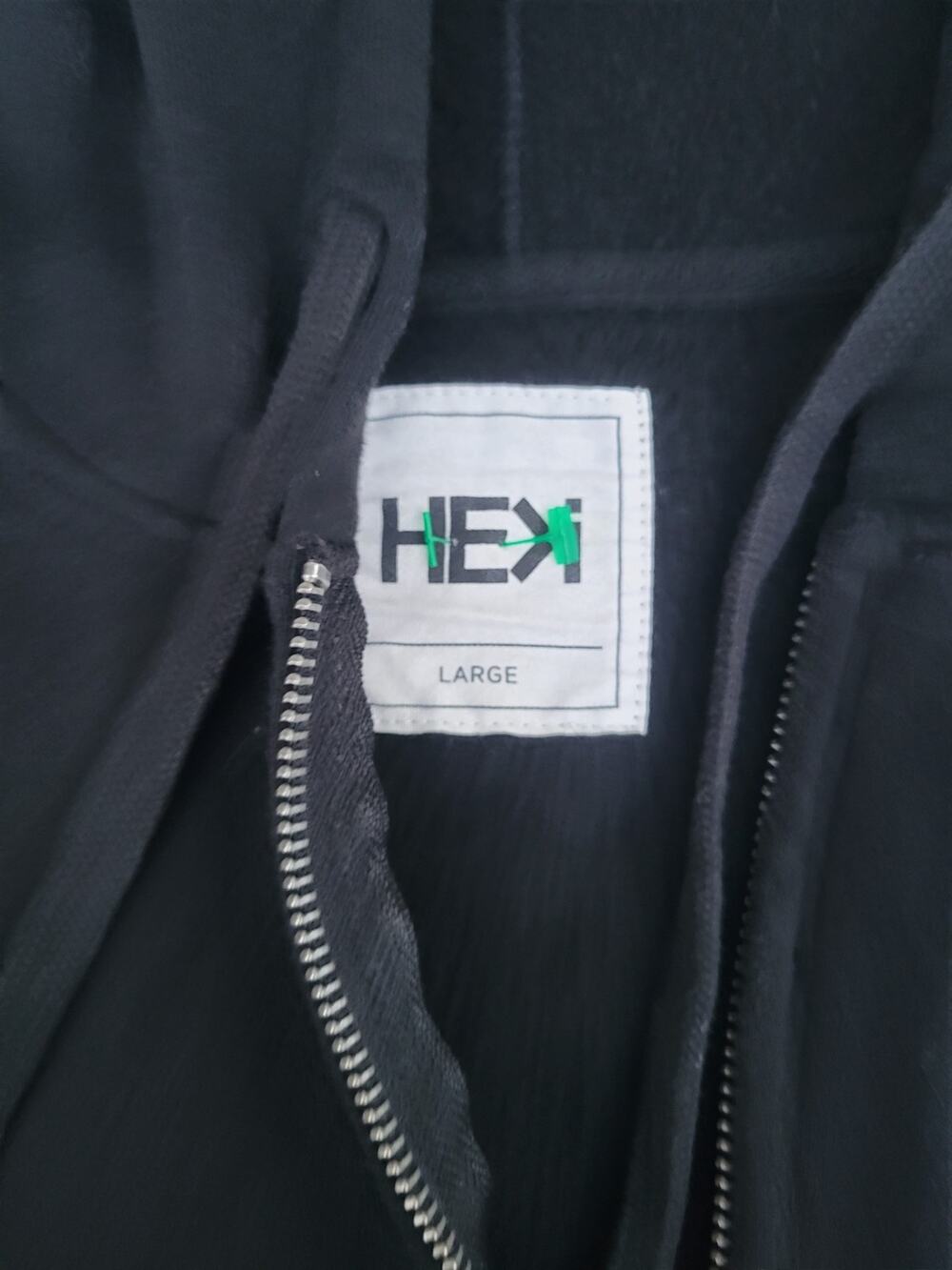 Independent-Hek zip up sweatshirt black size large